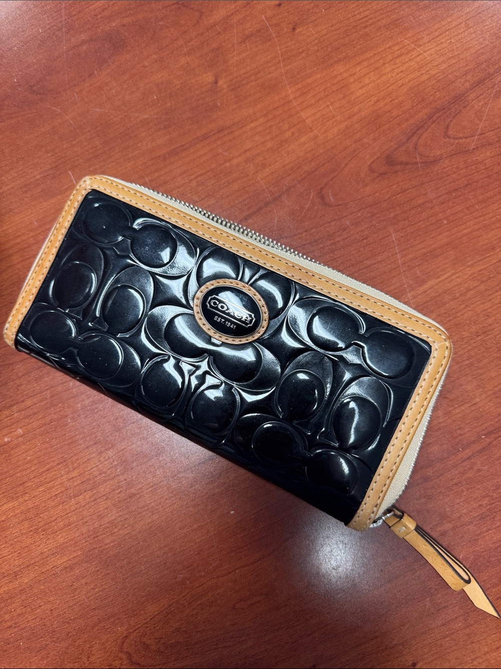 Coach patent leather wallet